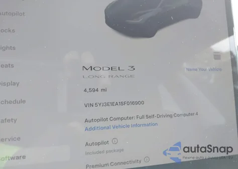 2025 Tesla Model 3 Long Range Rear-Wheel Drive from USA, damaged, VIN 5YJ3E1EA1SF016900